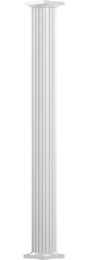 Endura-Aluminum Round Non-Tapered Fluted Column w/ Capital & Base