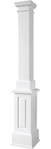 Square Non-Tapered with Pedestal Base Smooth Columns