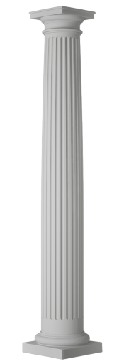 Round Tapered Fluted Columns